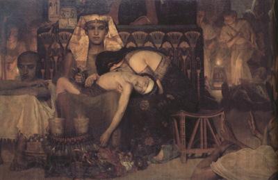 Alma-Tadema, Sir Lawrence The Death of the First-Born (mk23) Norge oil painting art
